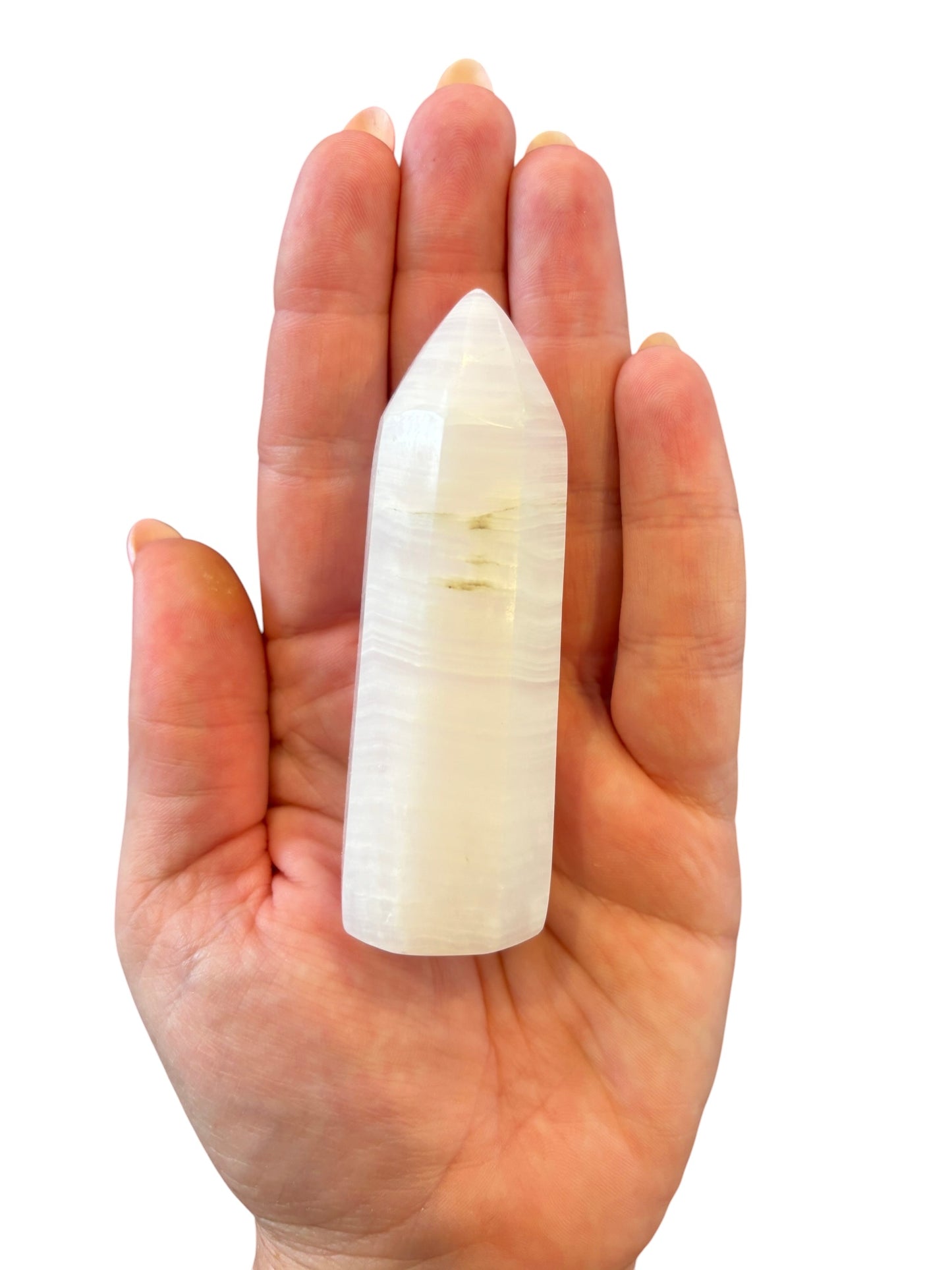 85mm Pink Mangano Calcite Point