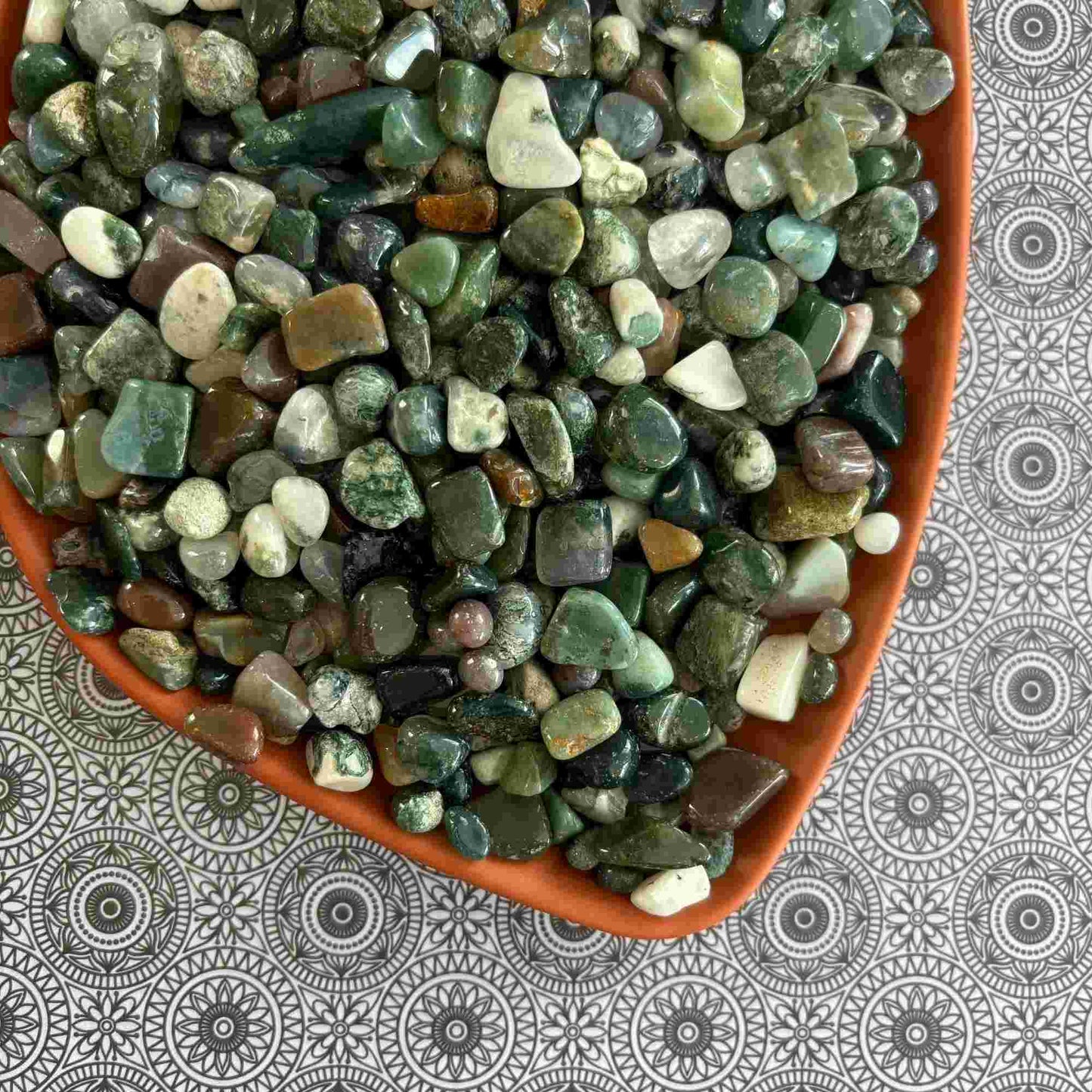 Crystal Chips Moss Agate 250g