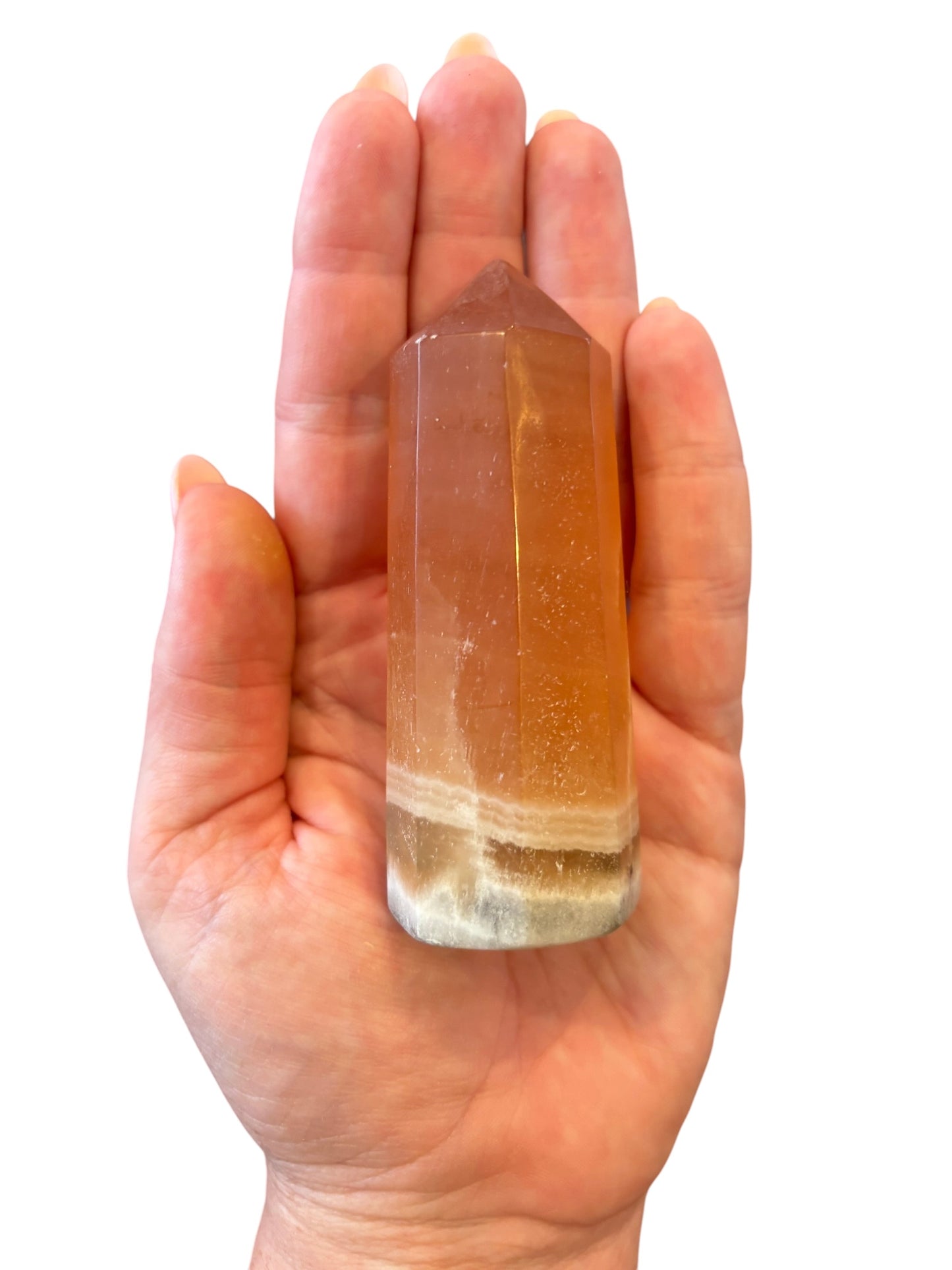 90mm Honey Calcite Point