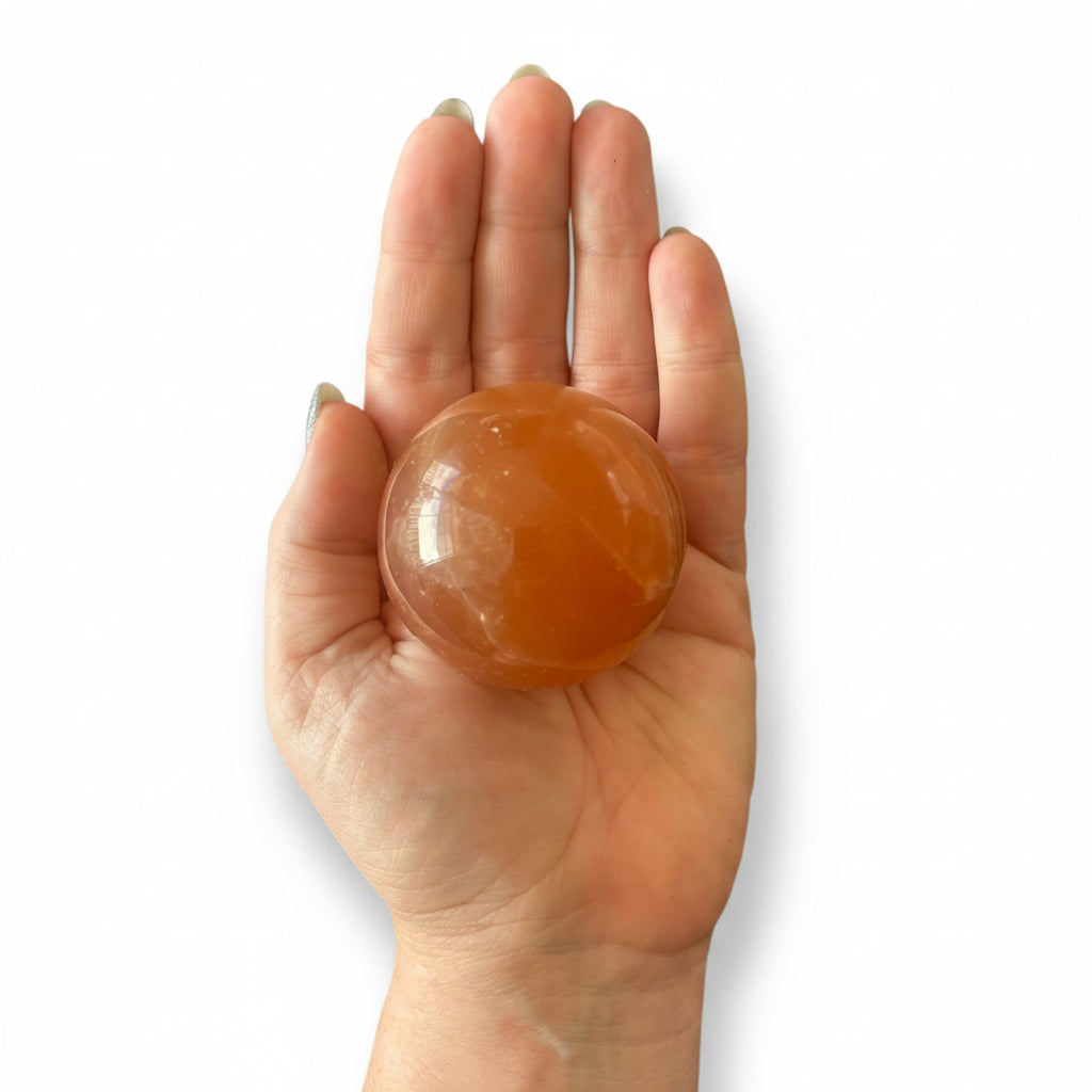 55mm Honey Calcite Sphere