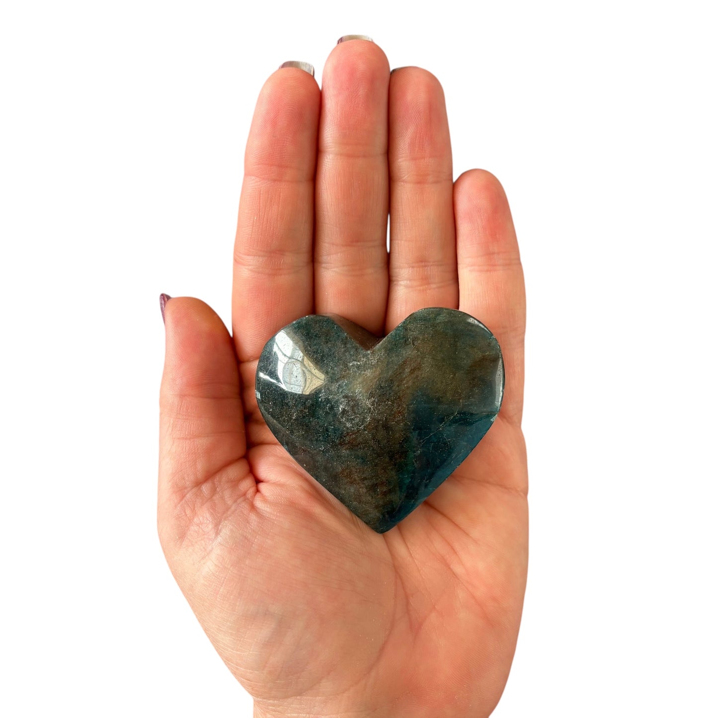 135g Blue Apatite Heart
