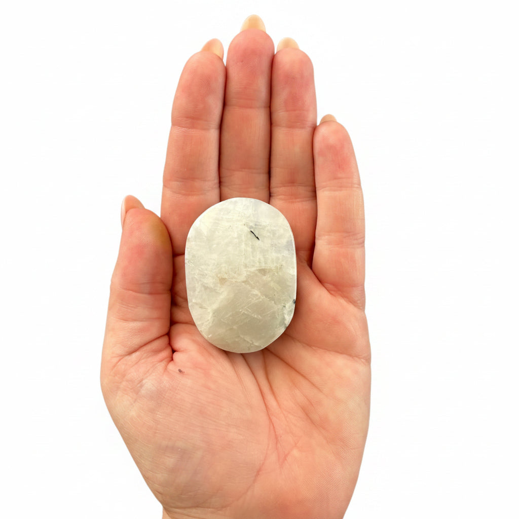 68g Rainbow Moonstone Palm Stone