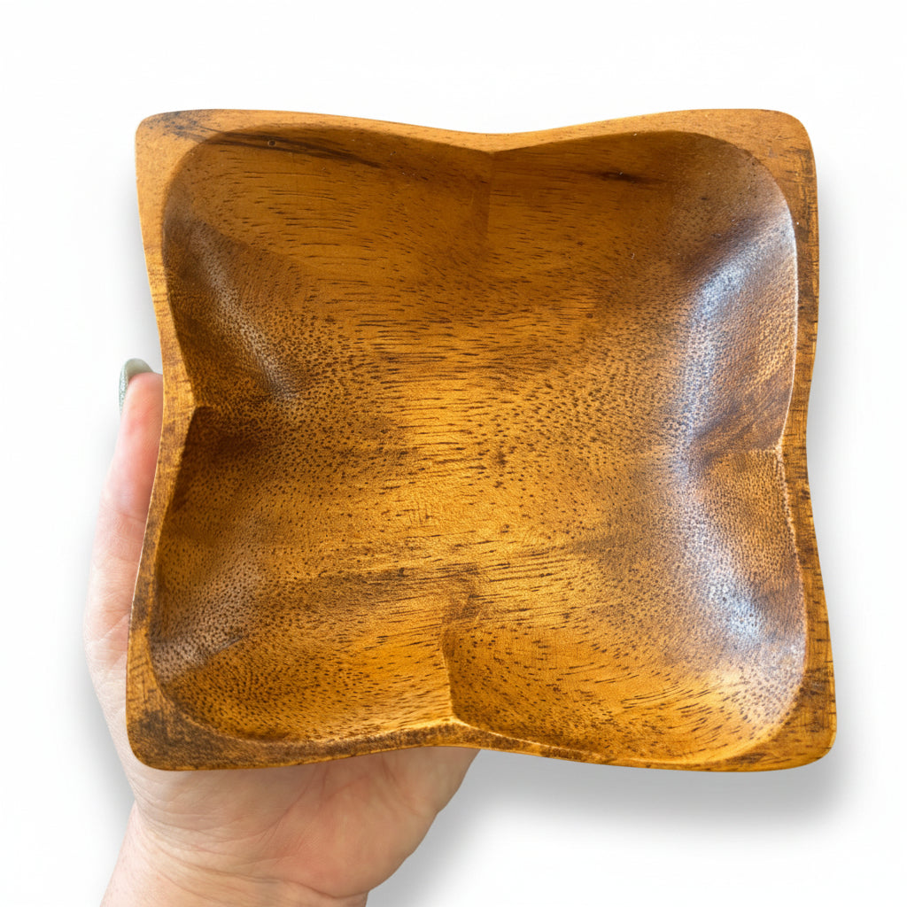Square Wood Trinket Tray
