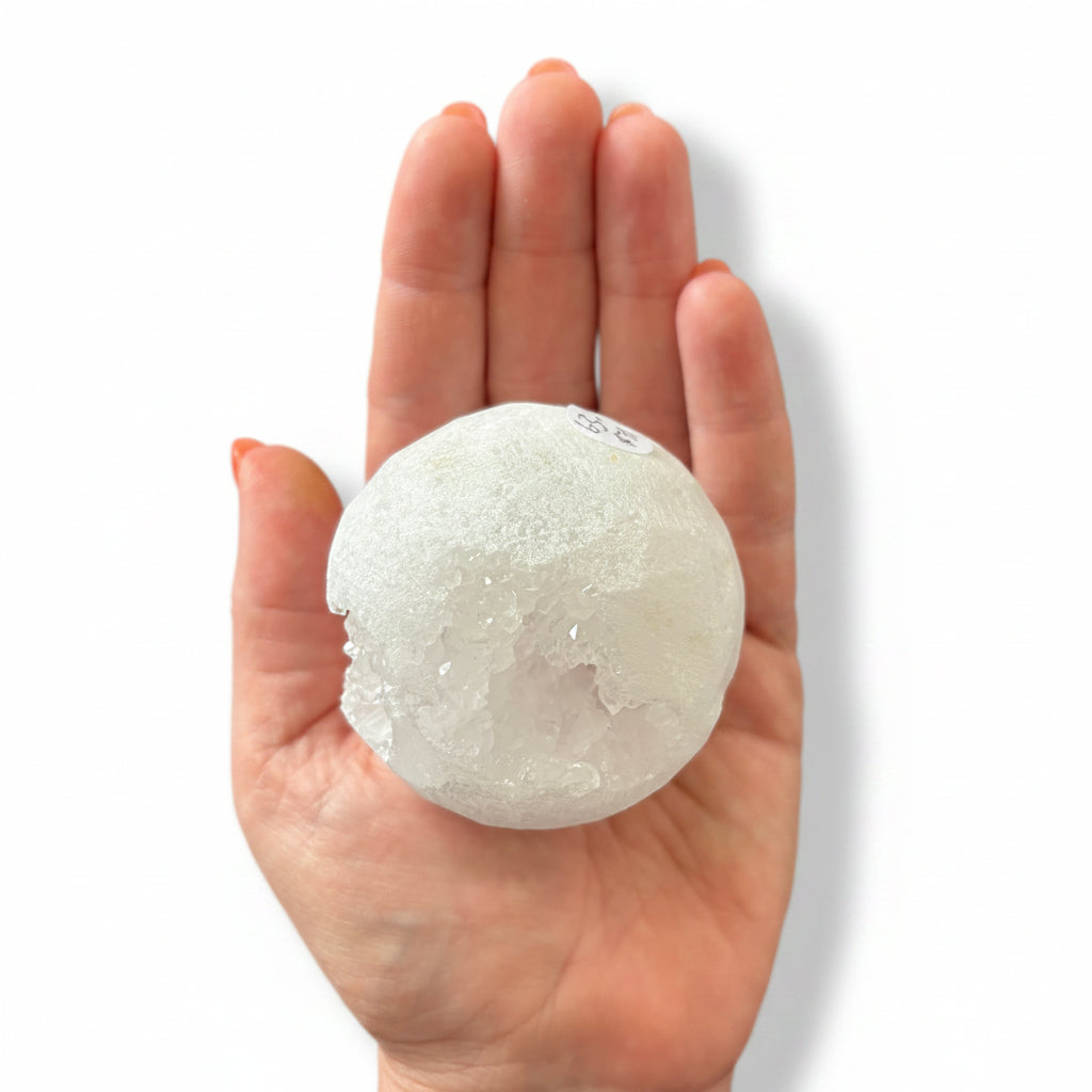 63mm Clear Quartz Druzy Sphere