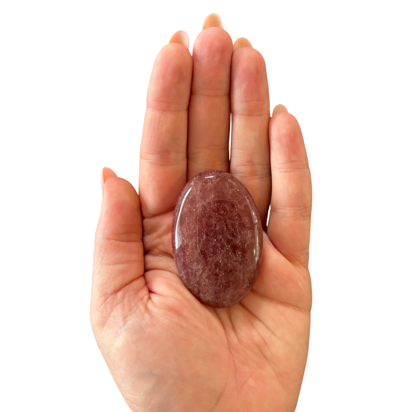 50g Strawberry Quartz Palm Stone