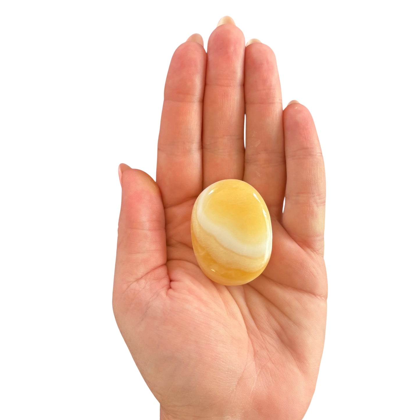 43g Mango Calcite Palm Stone
