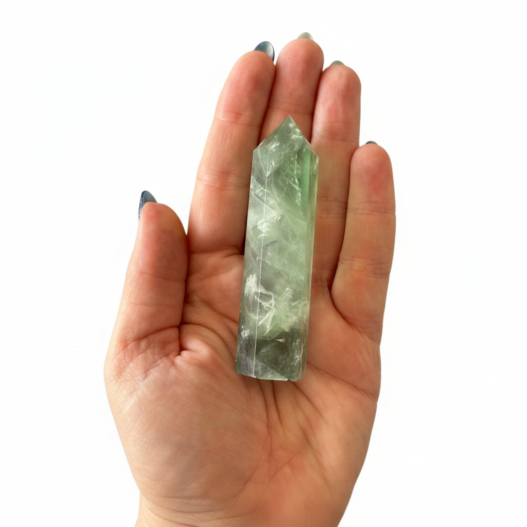 87mm Snowflake Fluorite Point