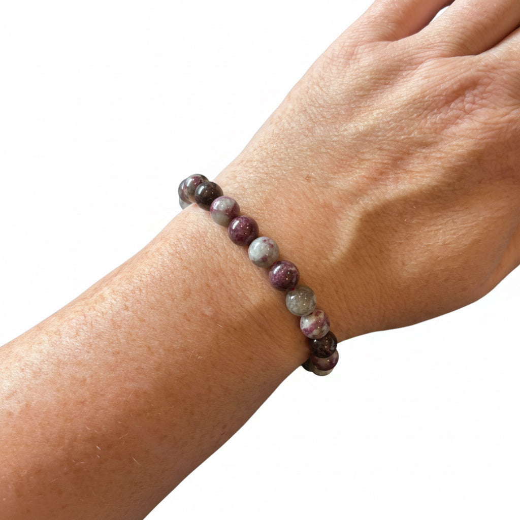 8mm Pink Tourmaline Bracelet
