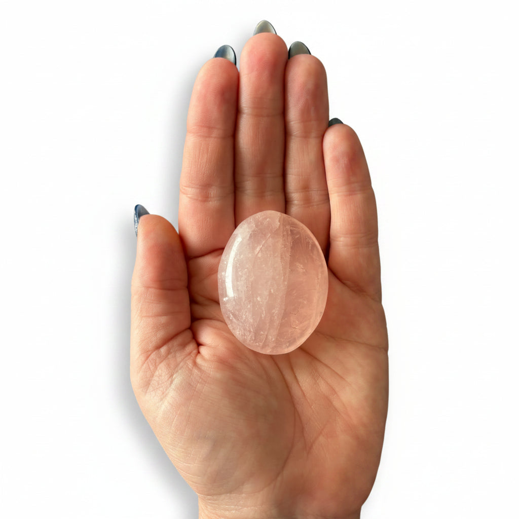 56g Rose Quartz Palm Stone