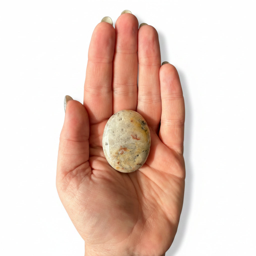 35g Crazy Lace Agate Palm Stone