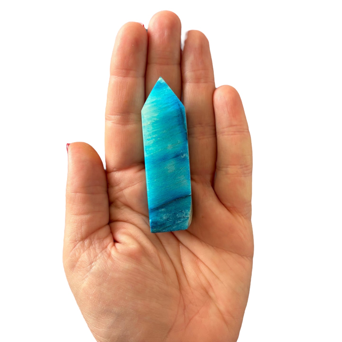 71mm Dyed Blue Moonstone Point