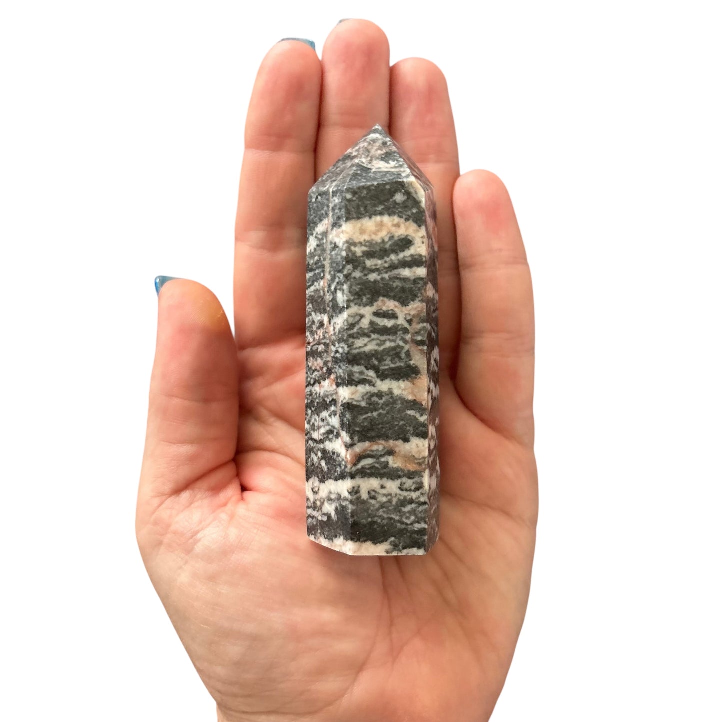 93mm Pink Zebra Jasper Point