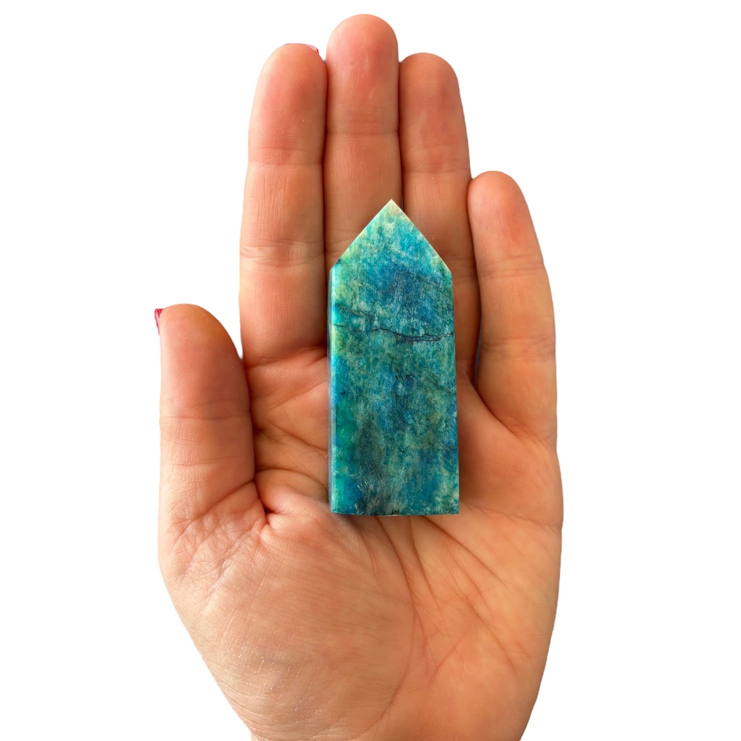 70mm Dyed Blue Moonstone Point