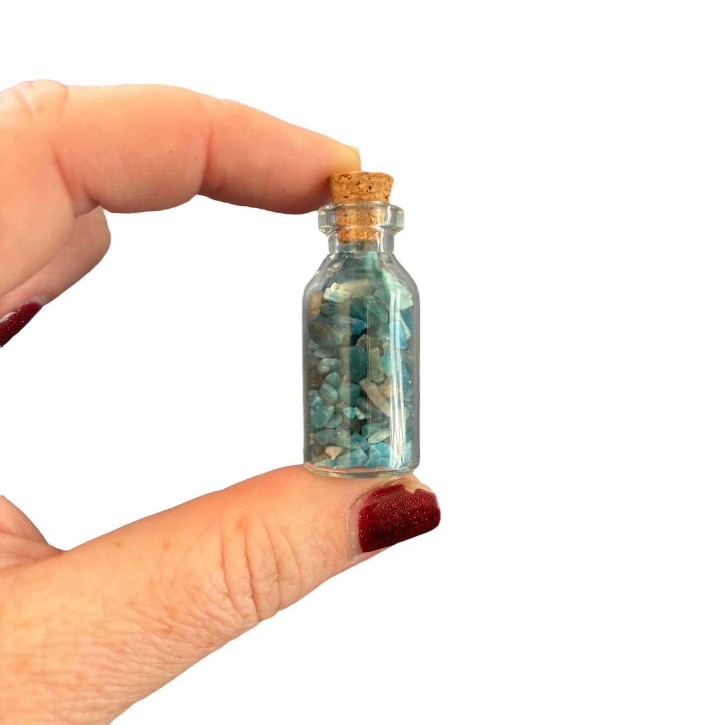 Blue Apatite 40mm wish bottle