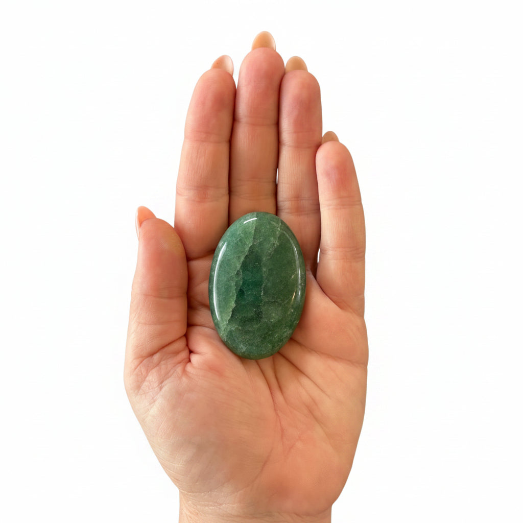 45g Aventurine Palm Stone