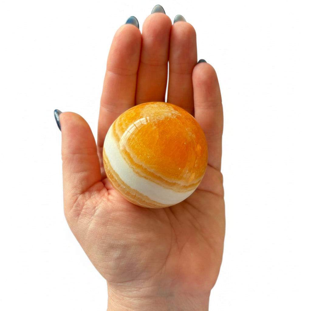 57mm Orange Calcite Sphere