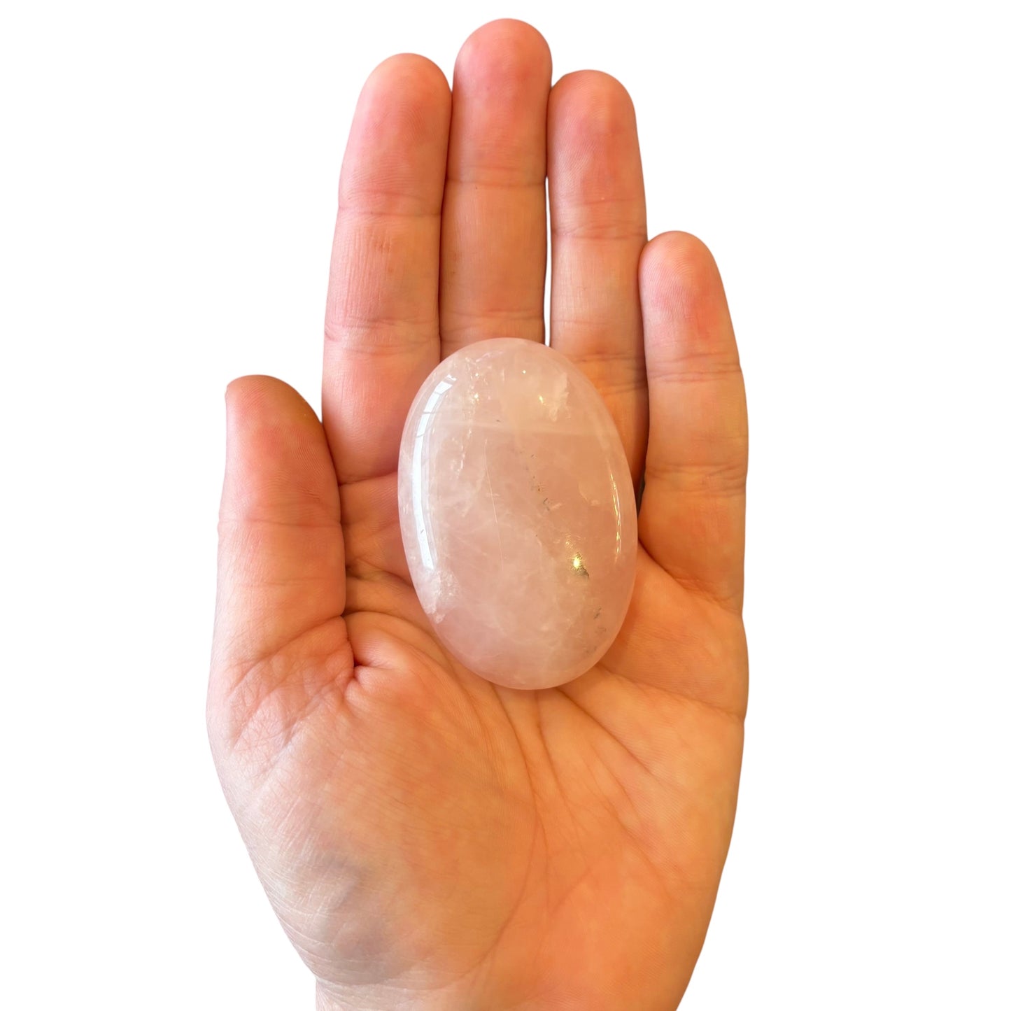74g Rose Quartz Palm Stone