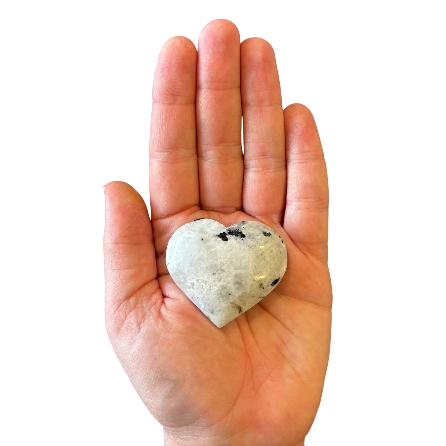 60g White Moonstone Heart