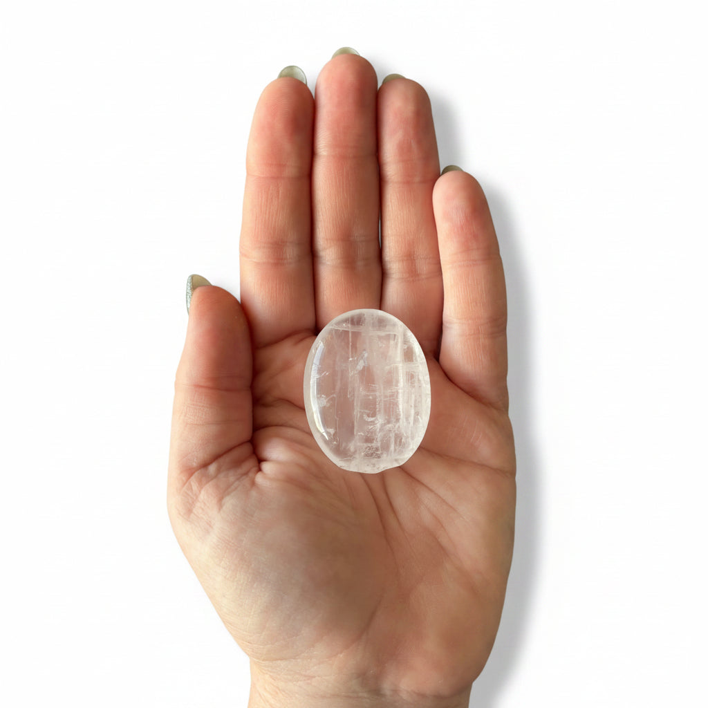 36g Clear Quartz Palm Stone