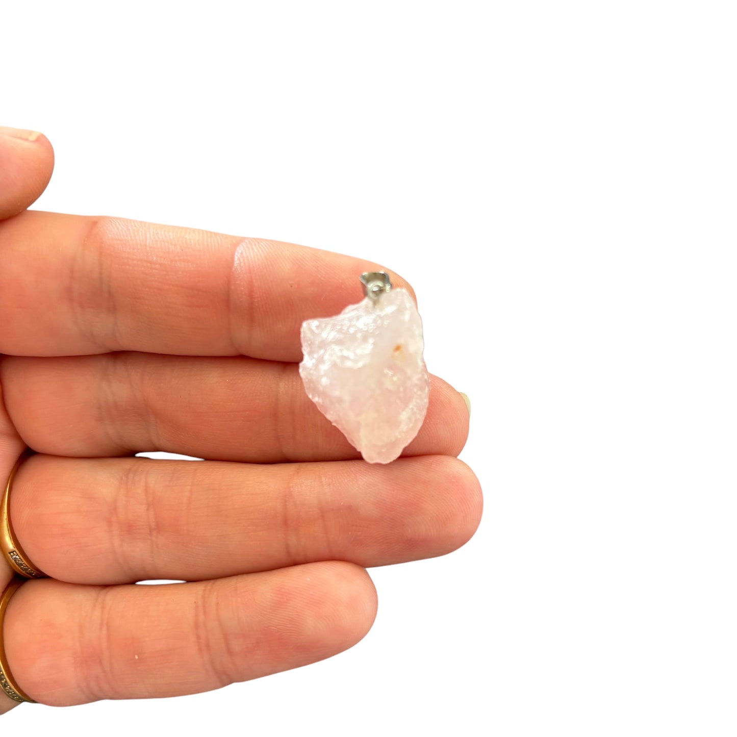Rose Quartz Raw Pendant
