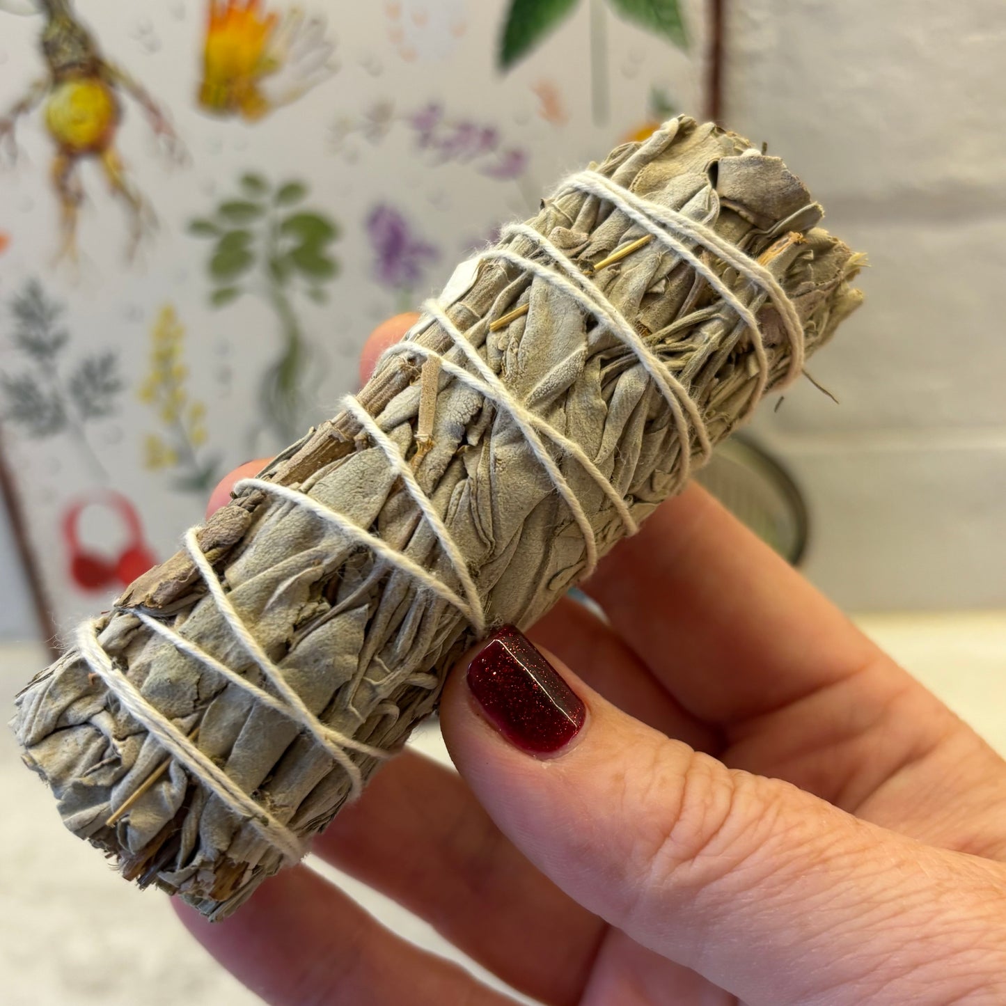 White + Blue Sage Smudge Stick
