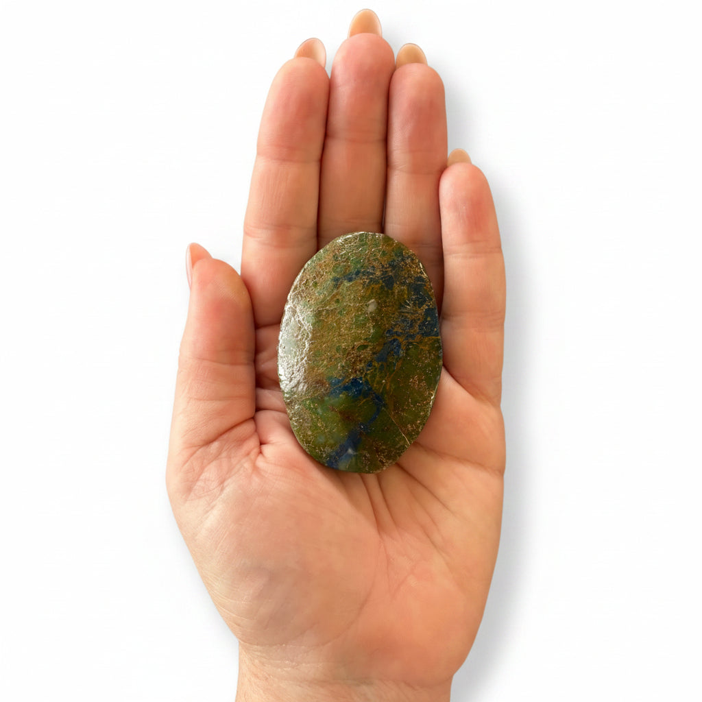 94g Chrysocolla & Lapis Lazuli Palm Stone