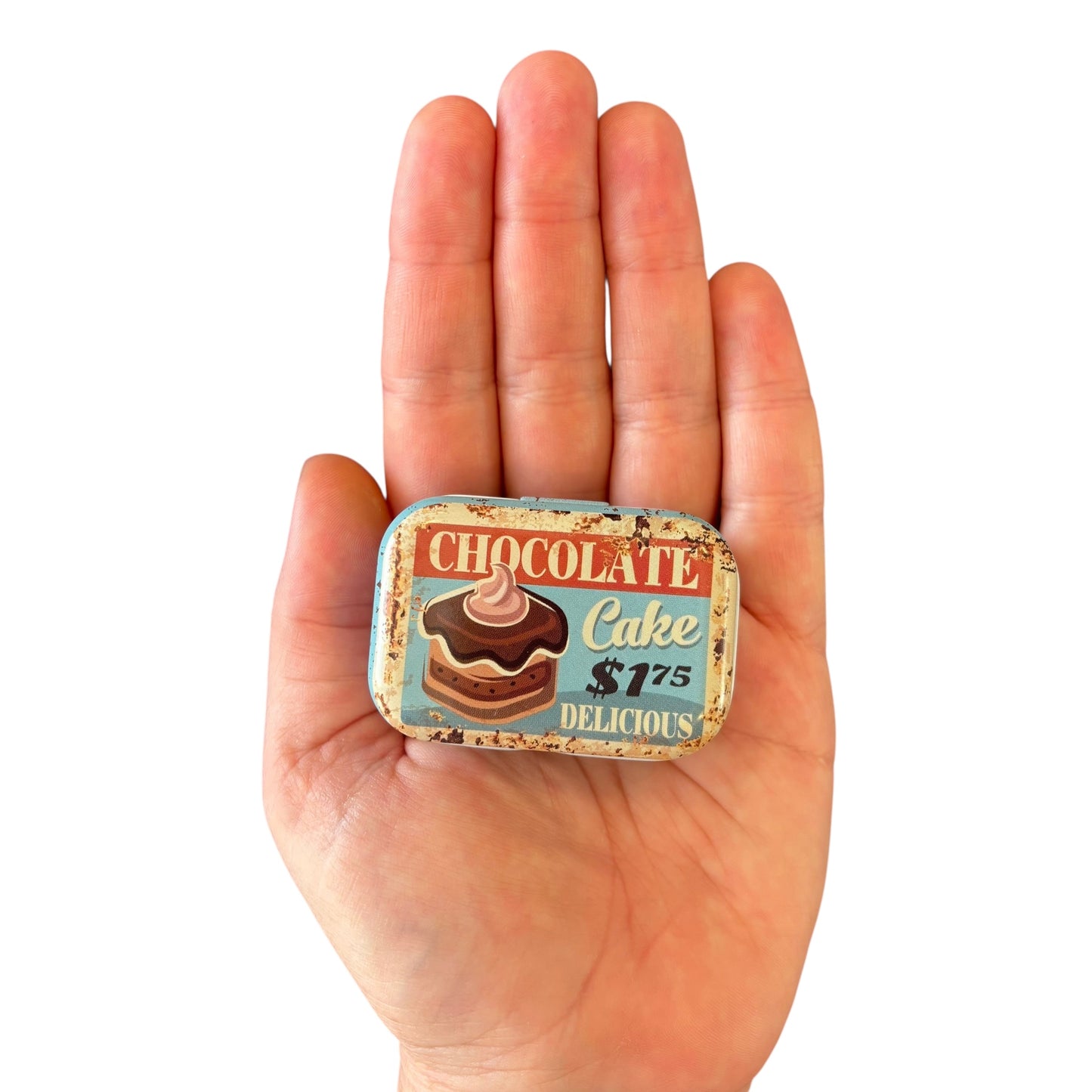 Mini Treat tin Container-Chocolate Cake