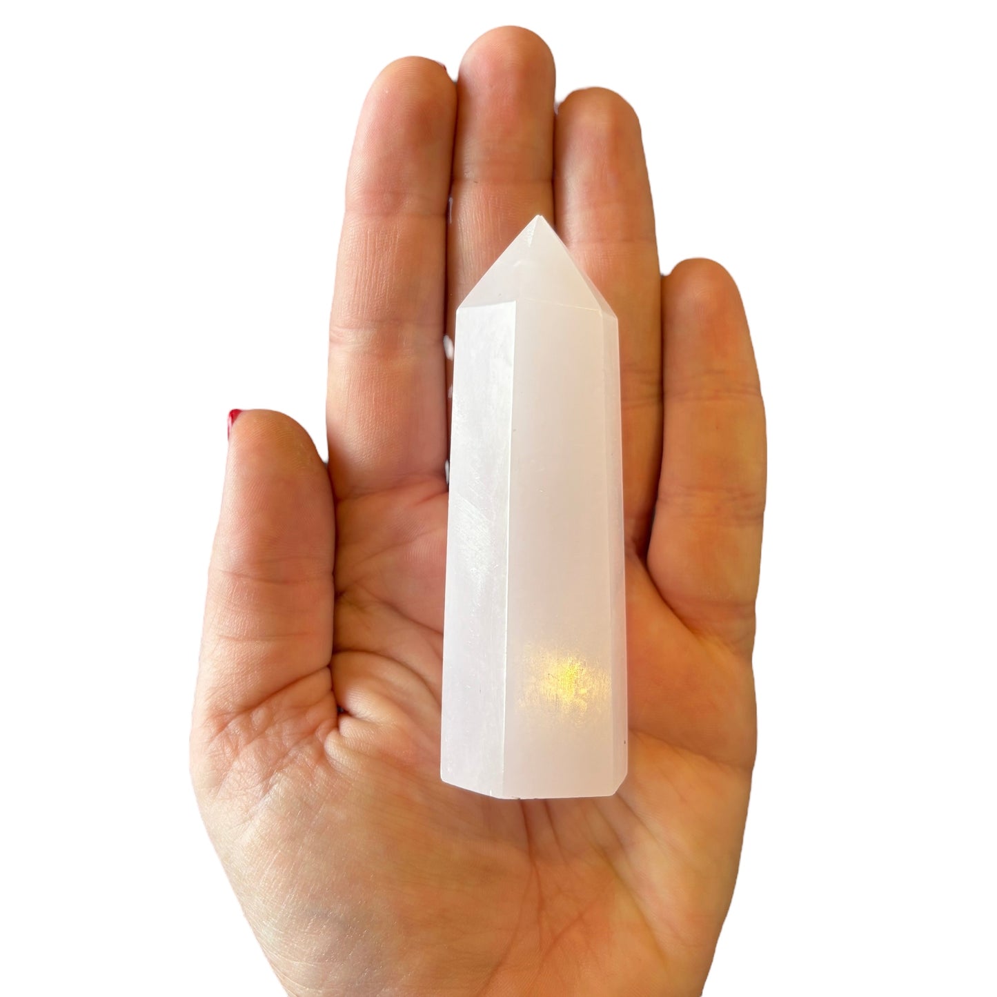 87mm Pink Mangano Calcite Point