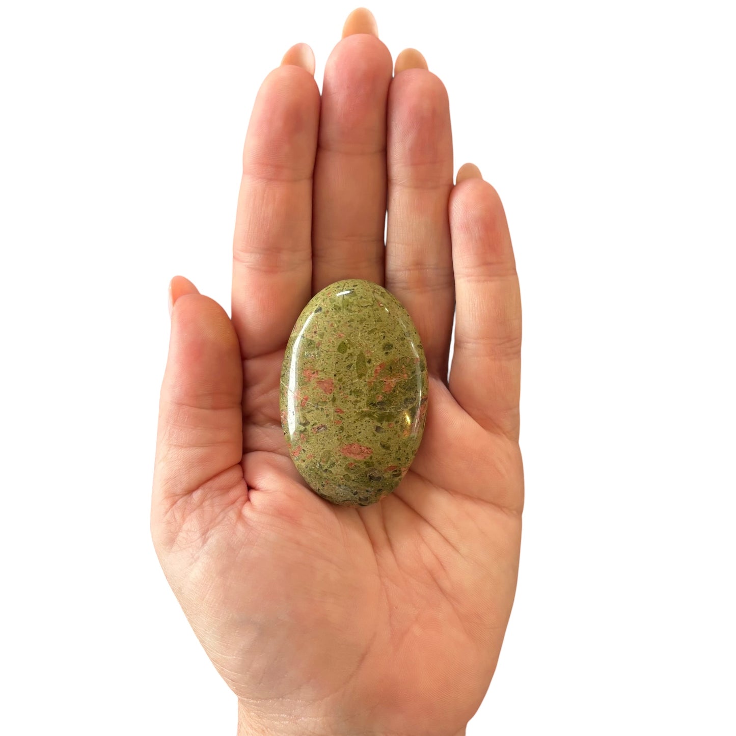 60g Unakite Palm Stone