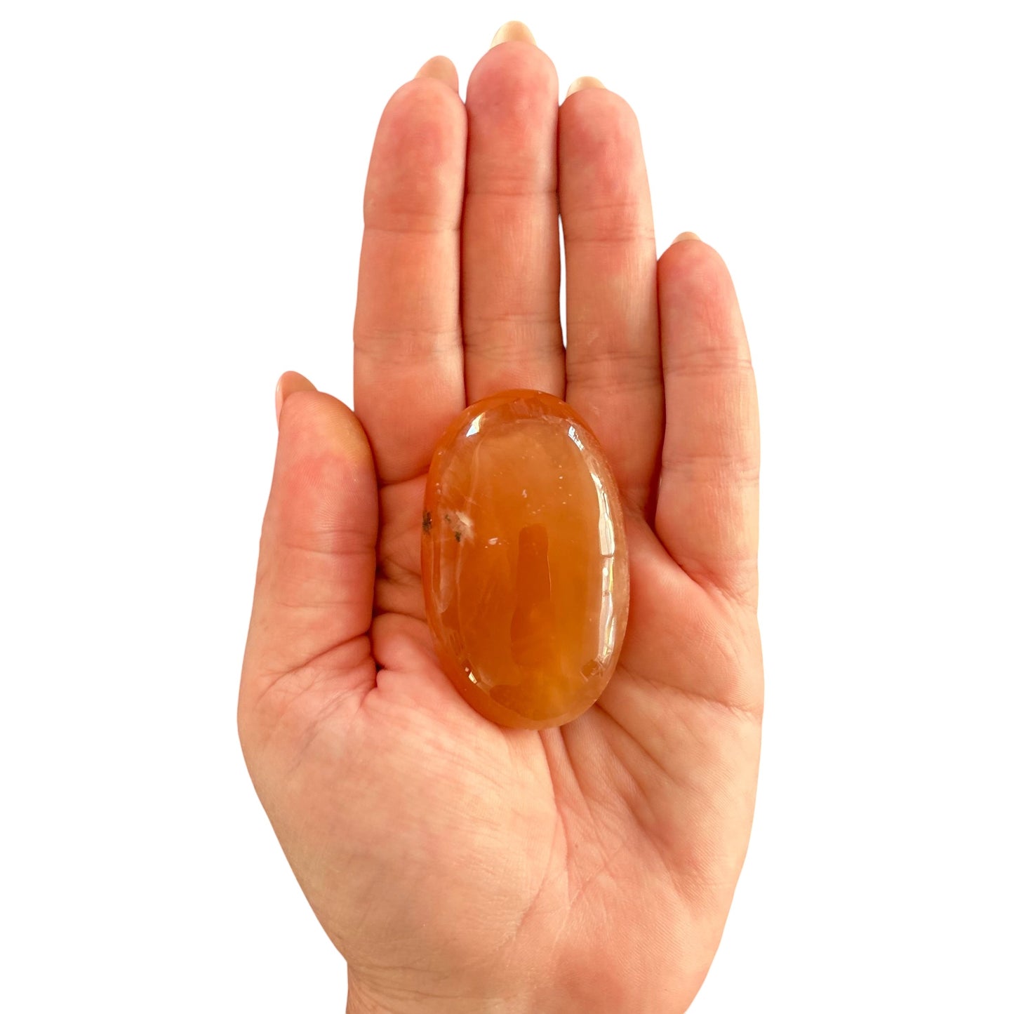 65g Honey Calcite Palm Stone