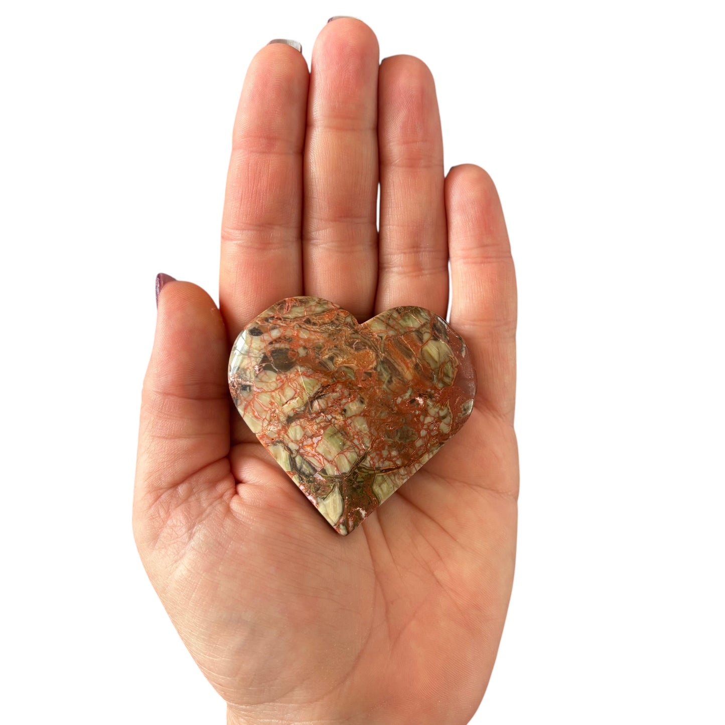 78g Money Agate Heart