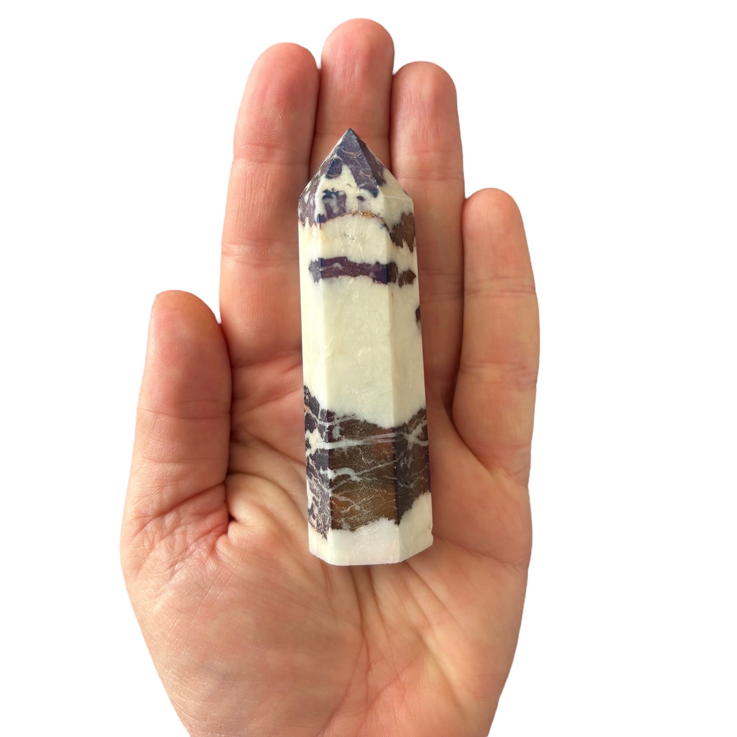 90mm Aura Zebra Jasper Point