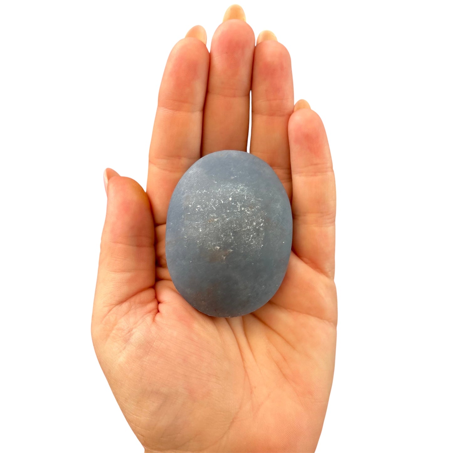 134g Angelite Palm Stone