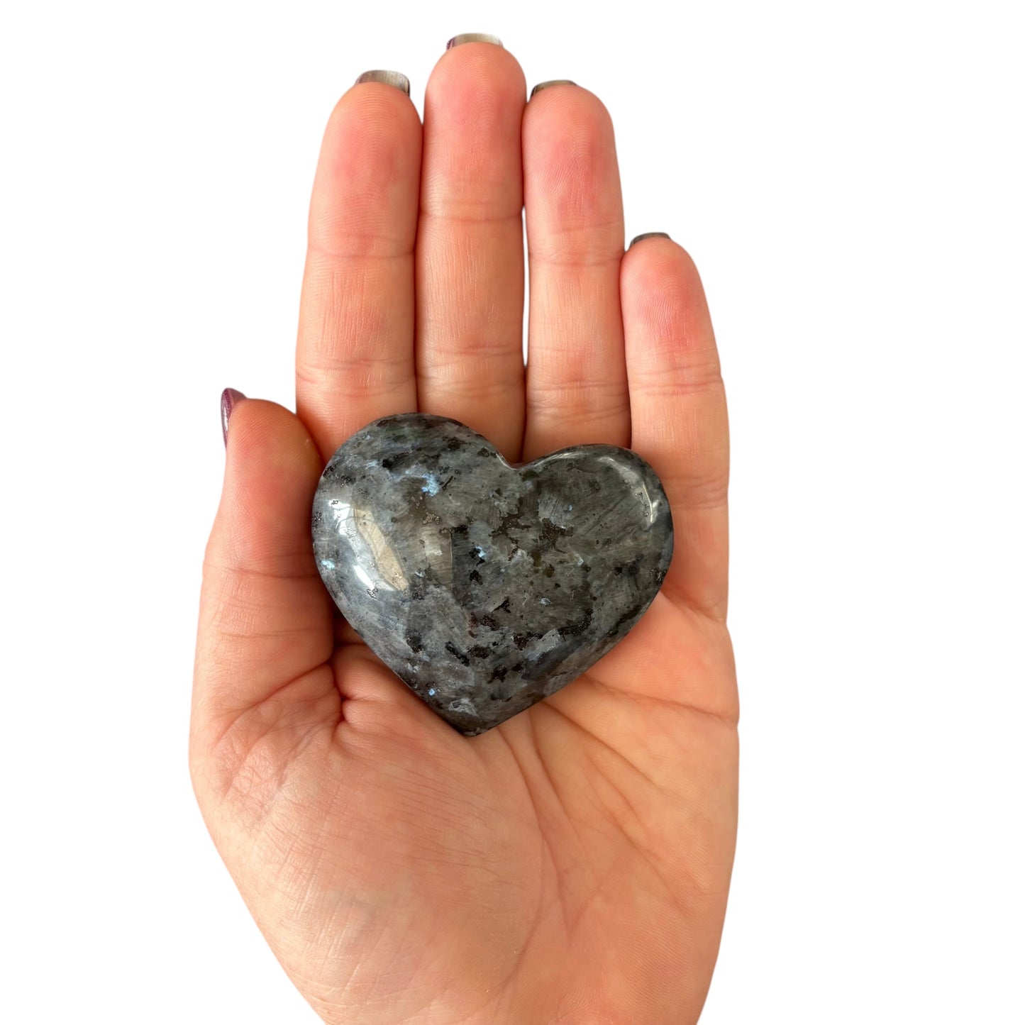 102g Larvikite Heart