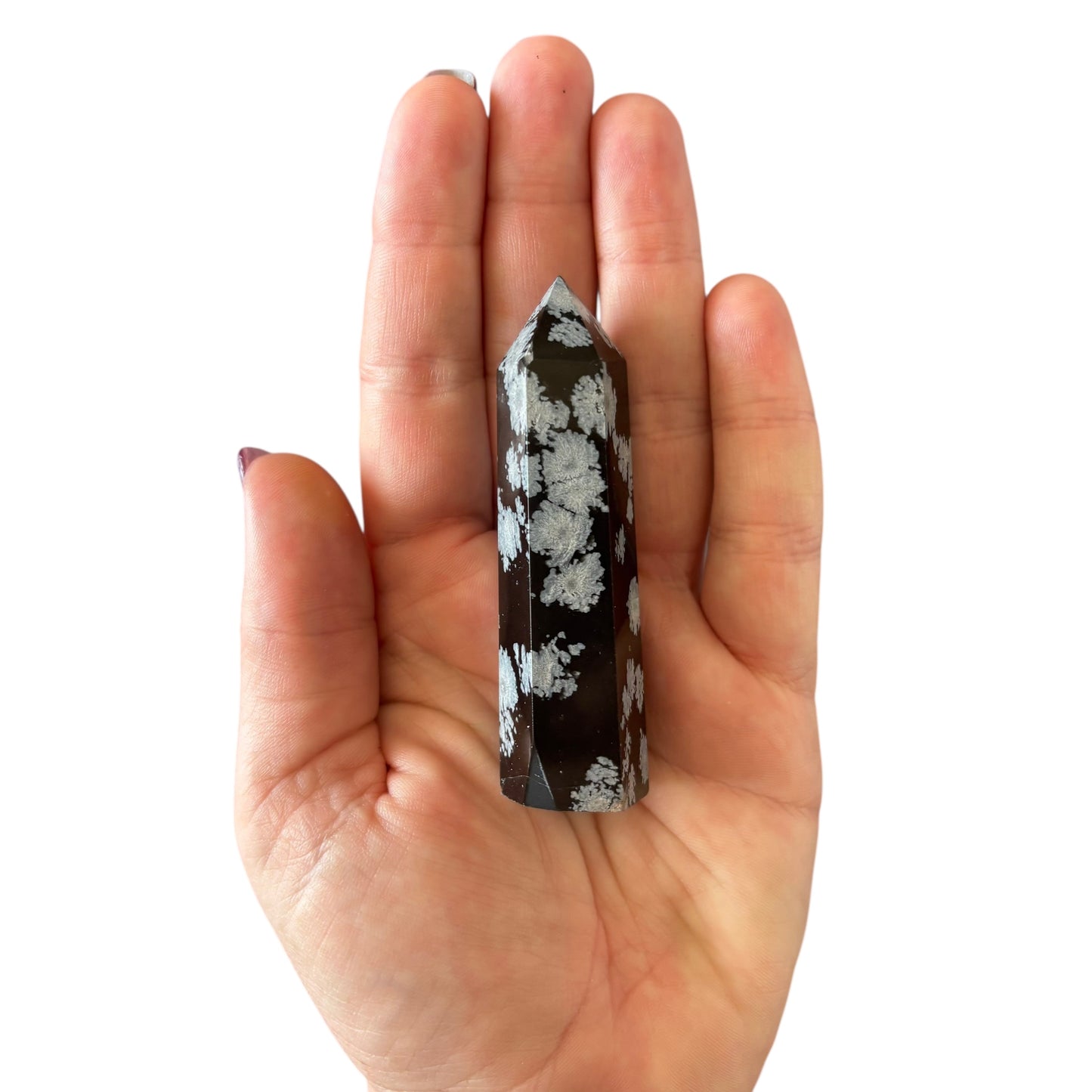 79mm Snowflake Obsidian Point