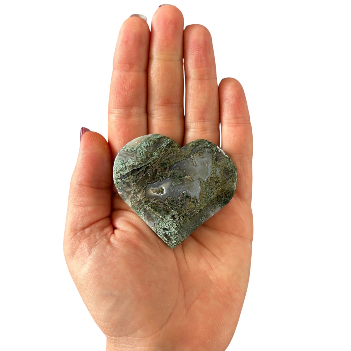 83g Moss Agate Heart