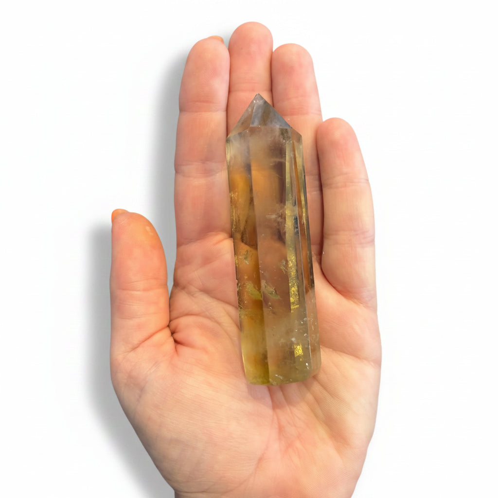 94mm Citrine & Smokey Quartz Point