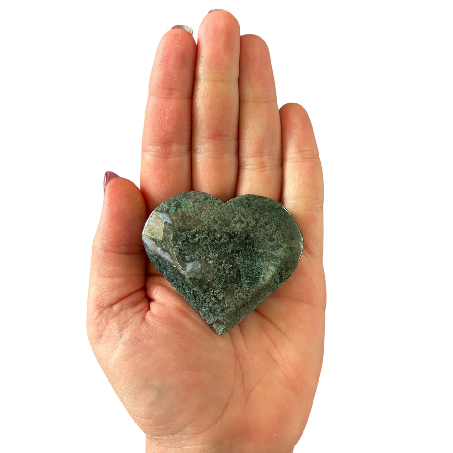 81g Moss Agate Heart