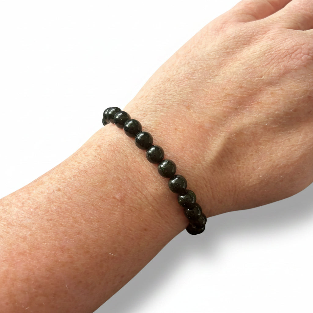 8mm Green Sandstone Bracelet