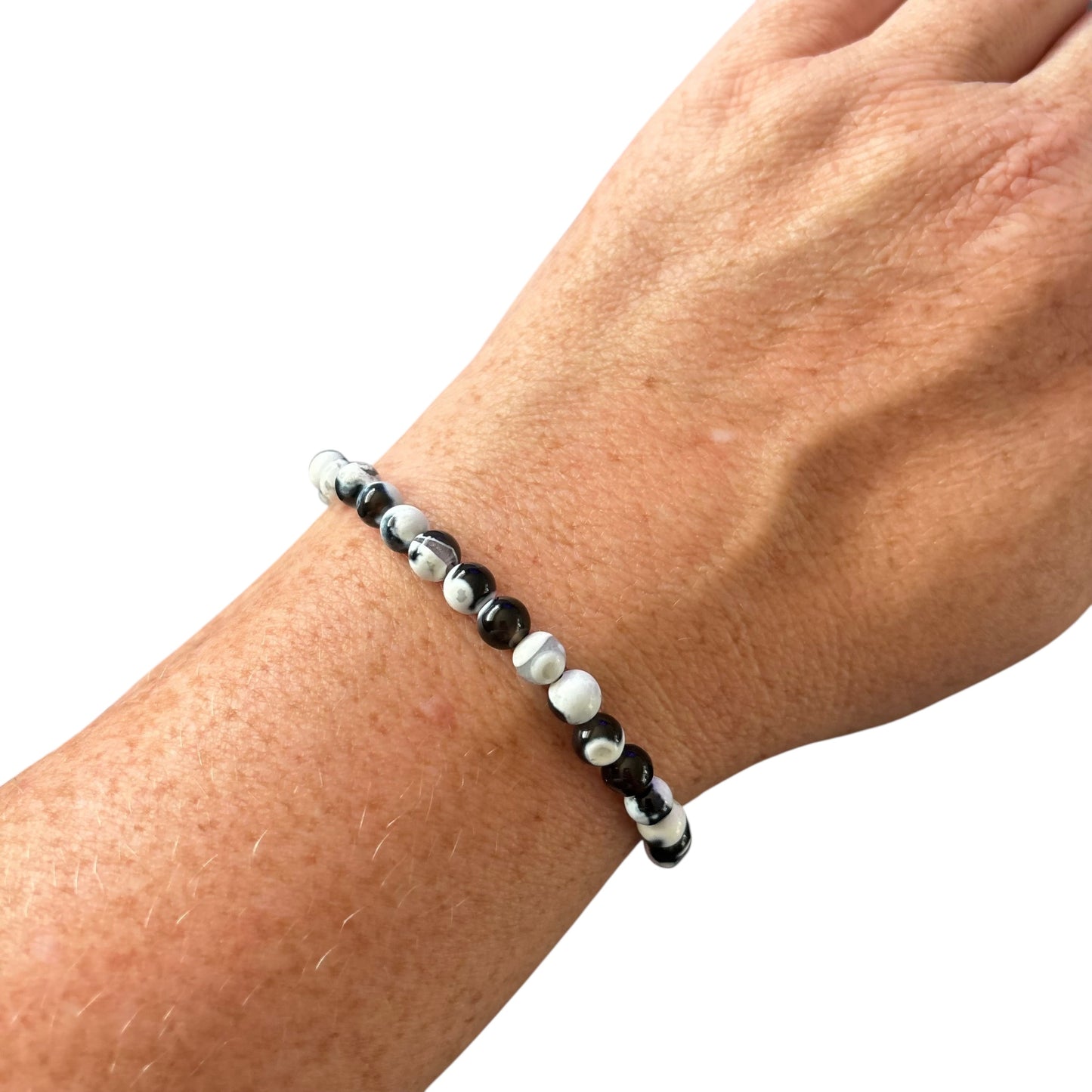 6mm Orca Agate Bracelet