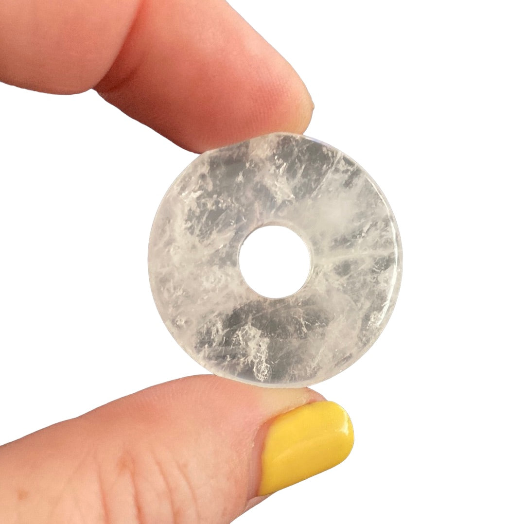 30mm Clear Quartz Donut