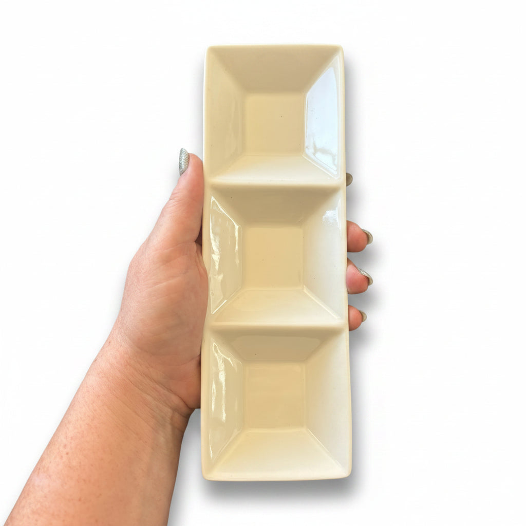 Rectangle Triple Square Trinket Tray