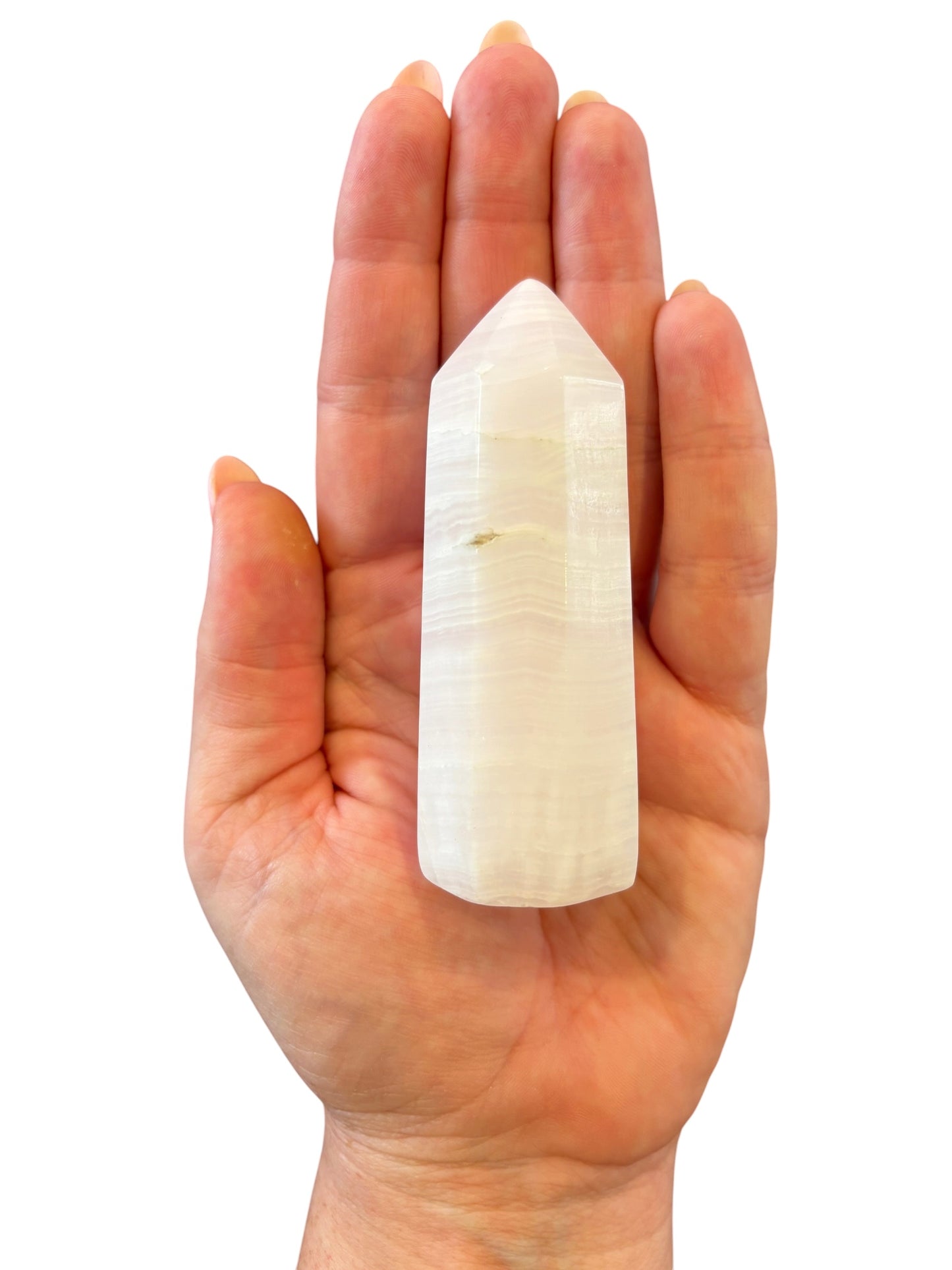 86mm Pink Mangano Calcite Point
