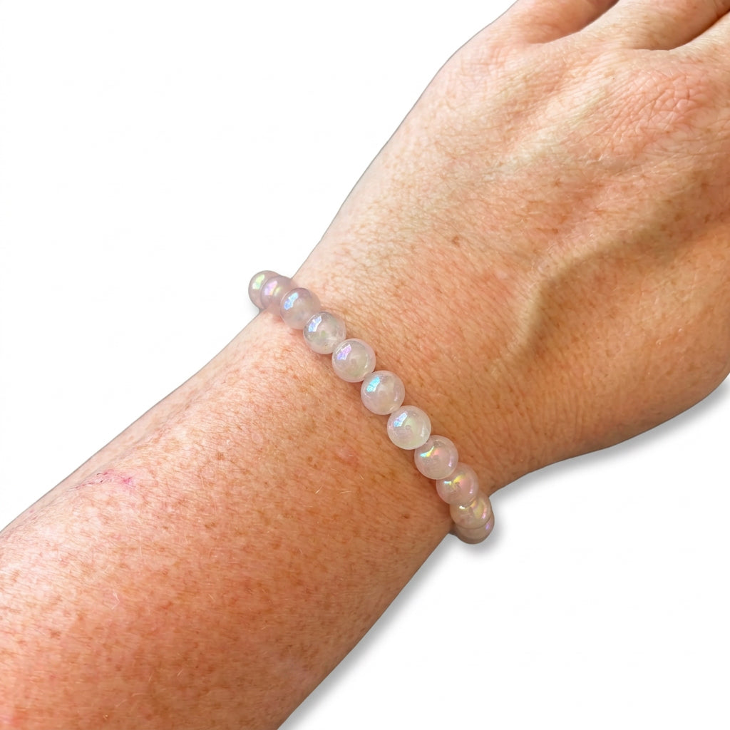 8mm Rose Quartz Aura Bracelet