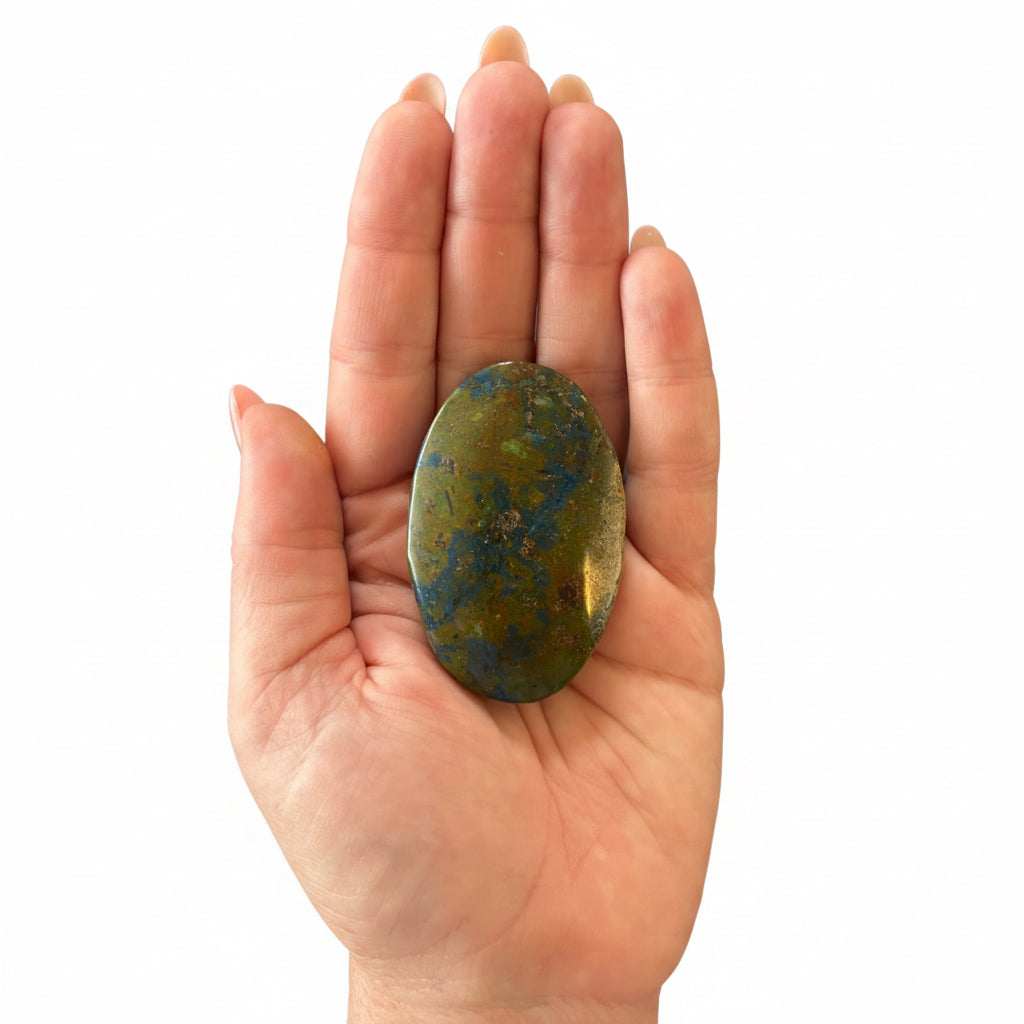 68g Chrysocolla & Lapis Lazuli Palm Stone