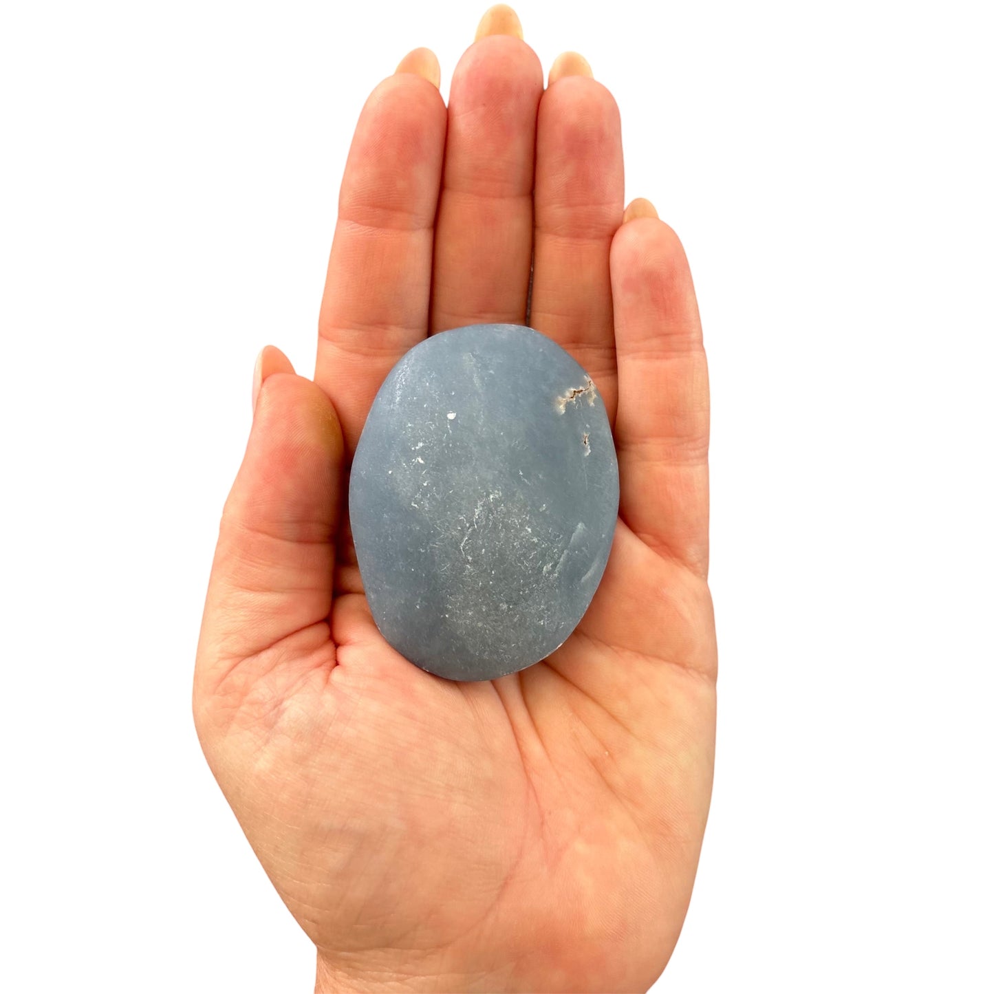 118g Angelite Palm Stone