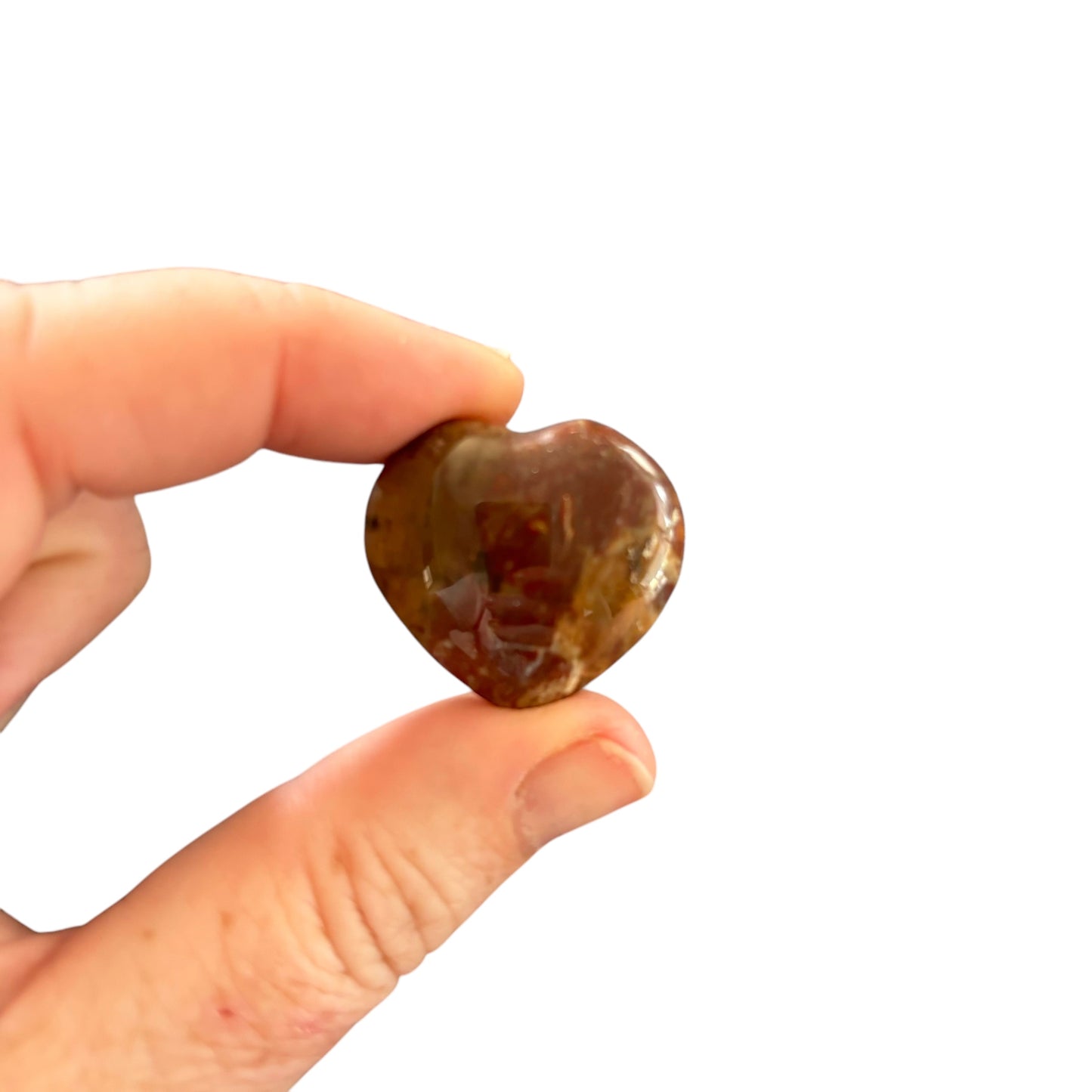 30mm Petrified Wood Heart