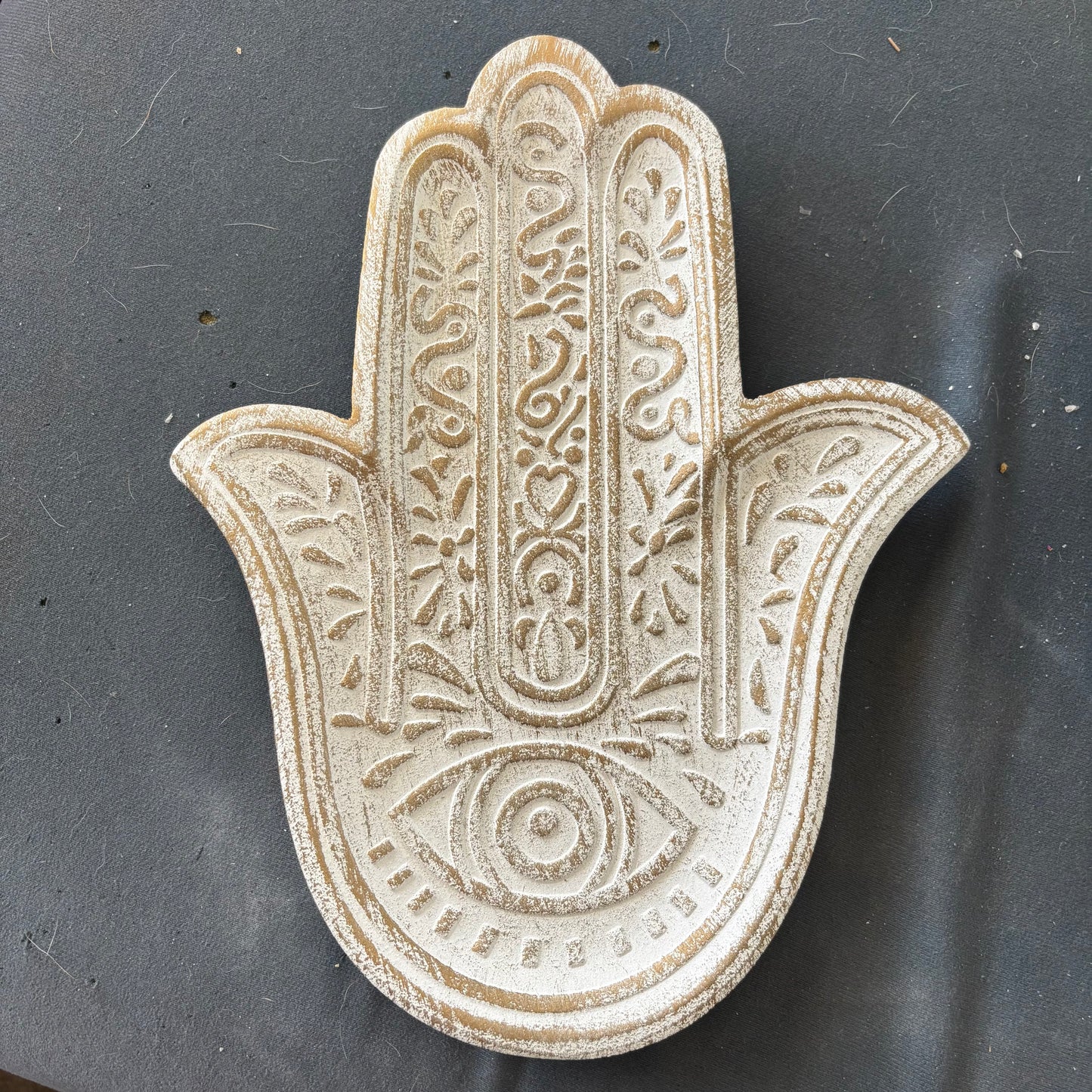 White Hamsa Trinket Tray