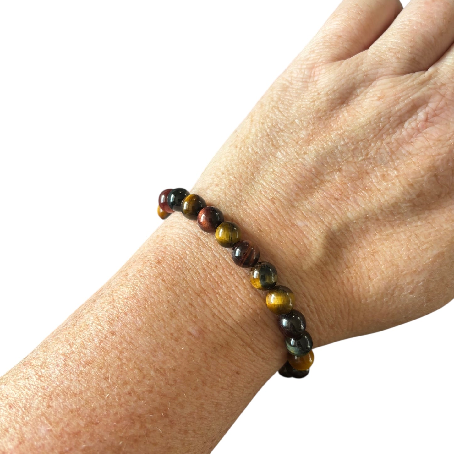8mm Mixed Tiger Eye Bracelet