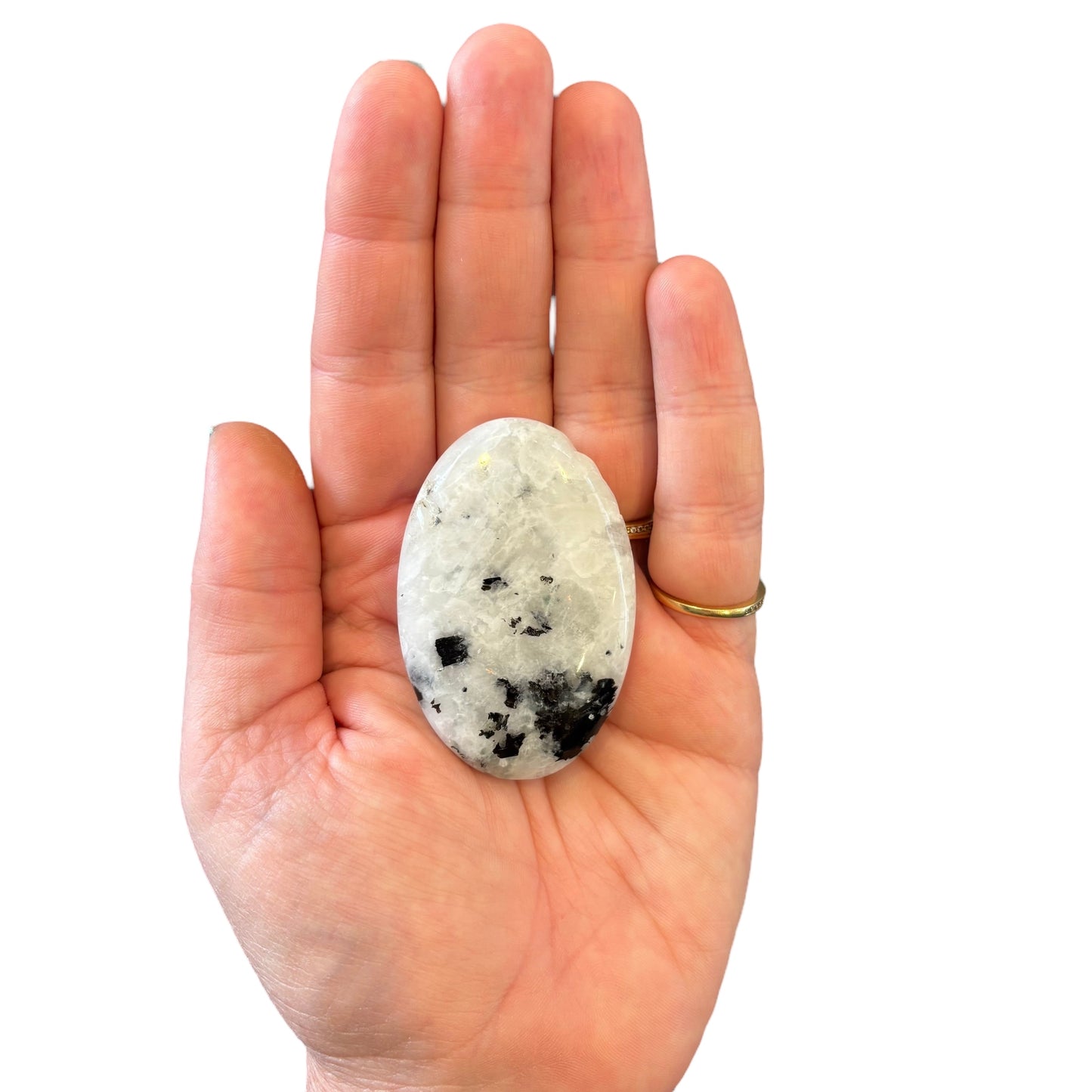 51g Rainbow Moonstone Palm Stone